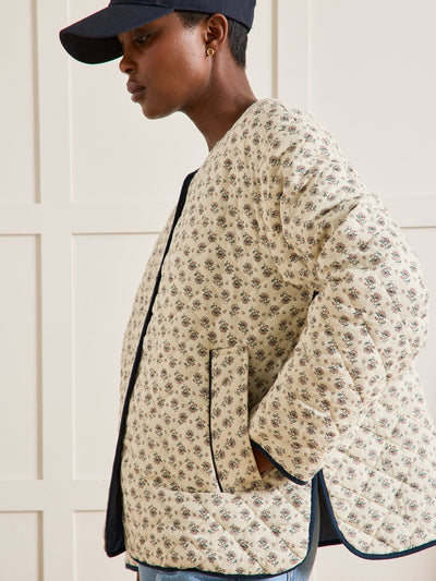 Veste matelassée gansée femme imprimé Pia