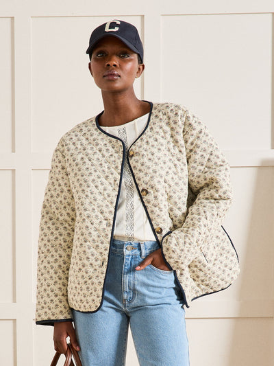 Veste matelassée gansée femme imprimé Pia