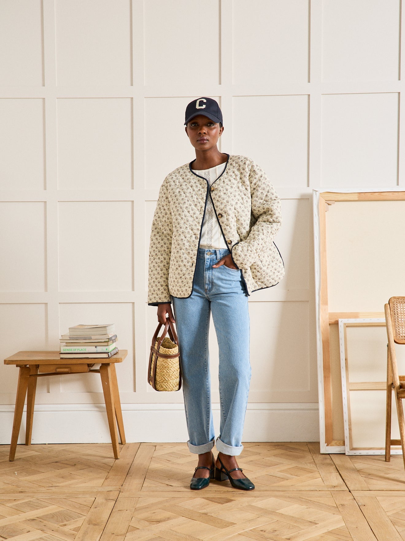 Veste matelassée gansée femme imprimé Pia