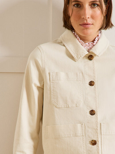 Veste worker jean femme coton biologique